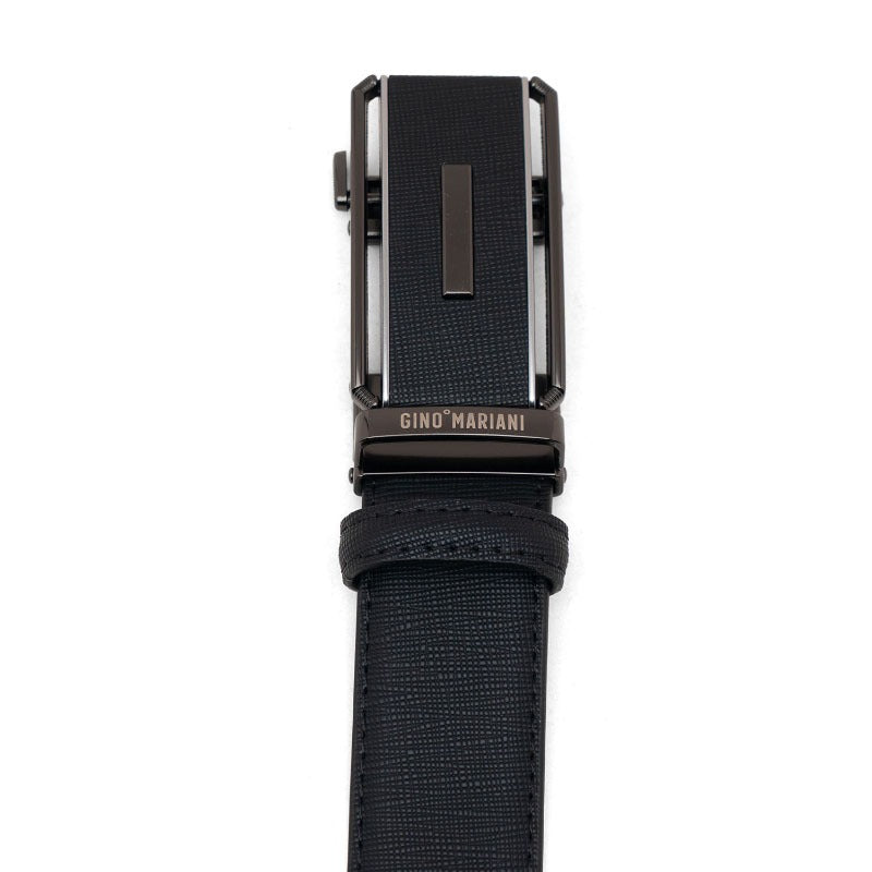 Gino Mariani Fiorenzo Buckle Belt Kulit Pria Black
