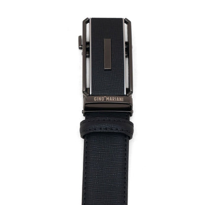 Gino Mariani Fiorenzo Buckle Belt Kulit Pria Black
