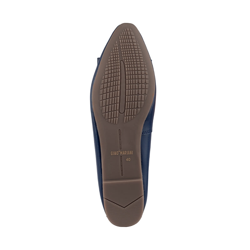 Sepatu Ballet Flats Wanita Gino Mariani Giana Navy