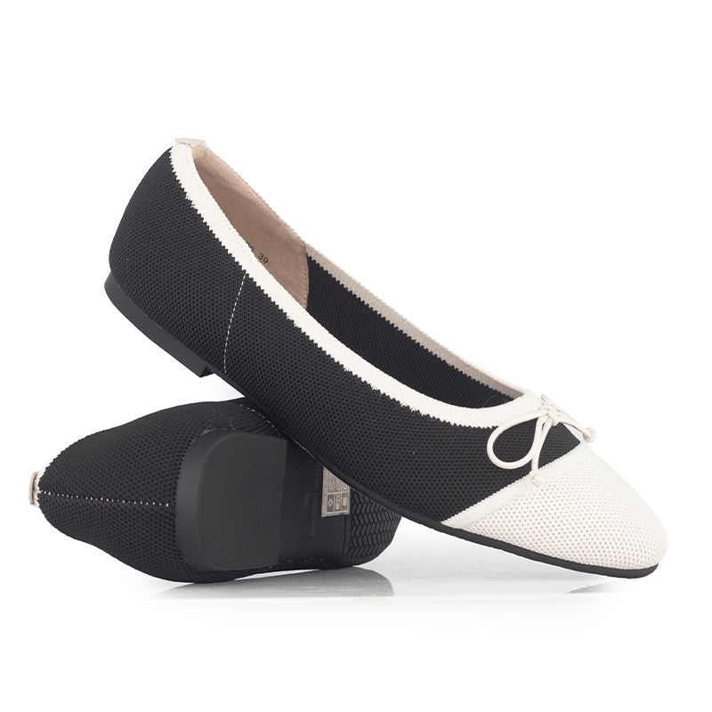 Sepatu Flats Knit Wanita Gino Mariani Gladys Black