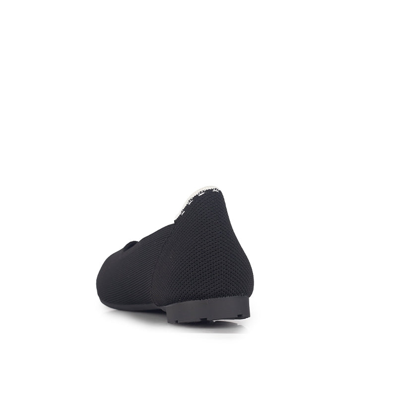 Sepatu Flats Knit Wanita Gino Mariani Gloria Black