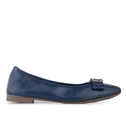 Sepatu Ballet Flats Wanita Gino Mariani Giana Navy