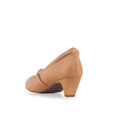 Sepatu Pumps Mary Jane Wanita Hadara Camel