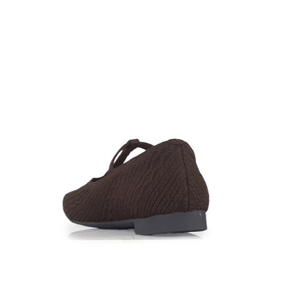 Sepatu Flats Knit Wanita Gino Mariani Gabriela Dark Brown