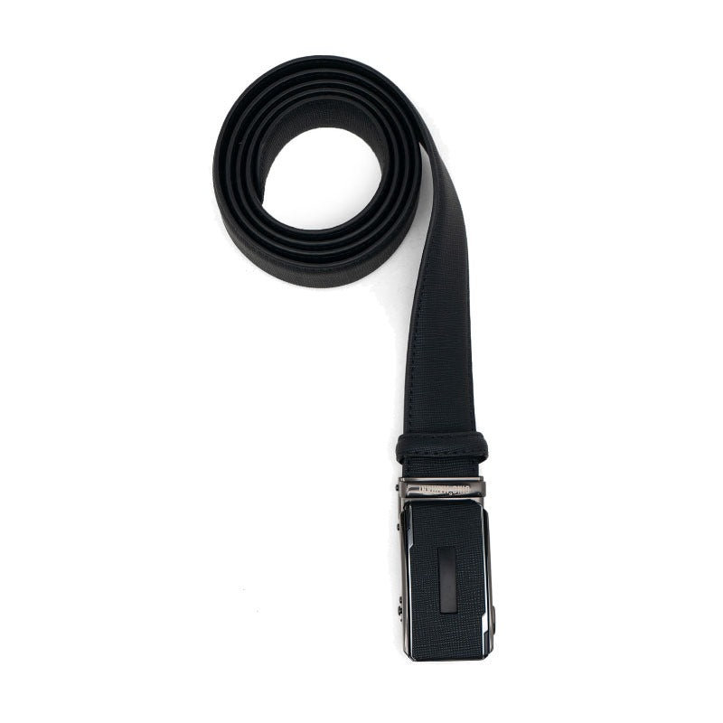 Gino Mariani Fiero Buckle Belt Kulit Pria Black
