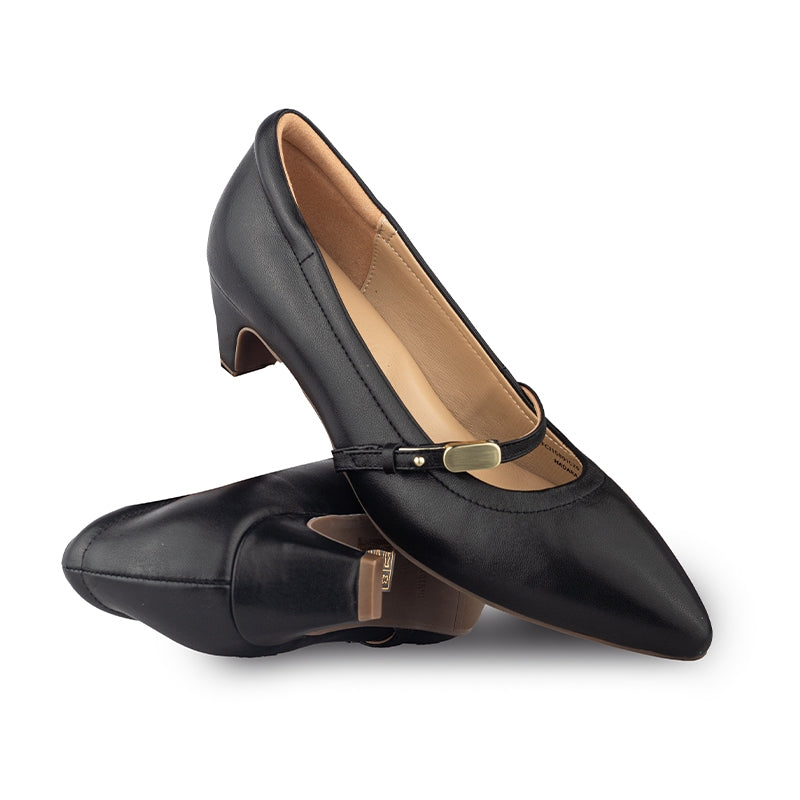 Sepatu Pumps Mary Jane Wanita Hadara Black