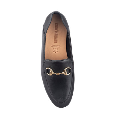 Sepatu Casual Wanita Loafer Moccasin Gino Mariani Eleina Black