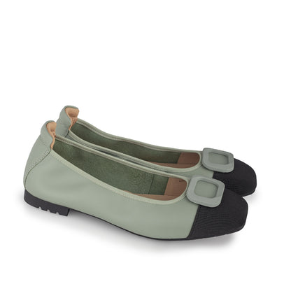 Sepatu Ballet Flats Wanita Gino Mariani Ghita Sage Green