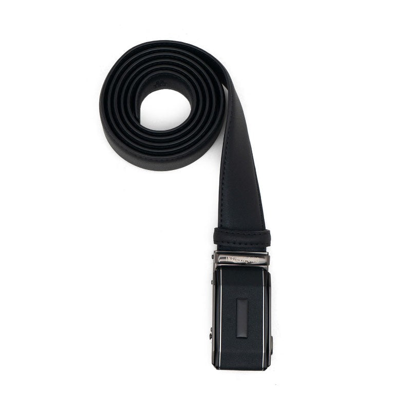 Gino Mariani Filberto Buckle Belt Kulit Pria Black