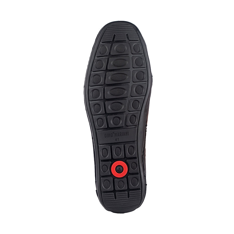 Sepatu Casual Pria Loafer Moccasin Gino Mariani Brogan Black
