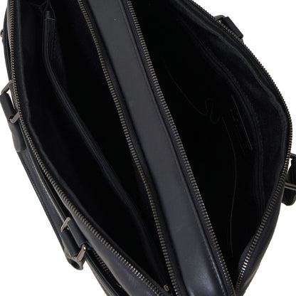 Tas Briefcase Leather Bag Gino Mariani Amerigo Black