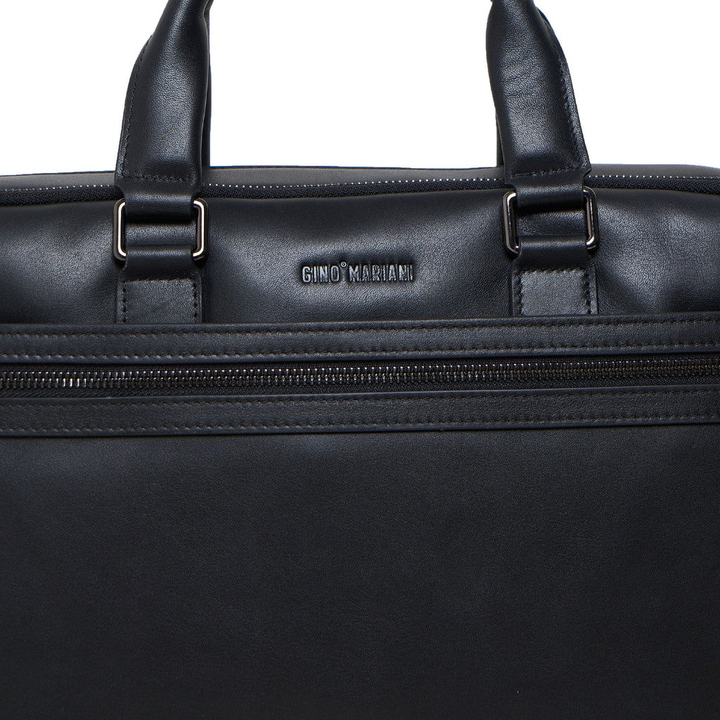 Tas Briefcase Leather Bag Gino Mariani Amerigo Black
