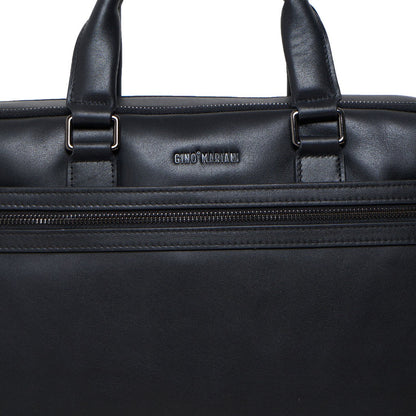 Tas Briefcase Leather Bag Gino Mariani Amerigo Black