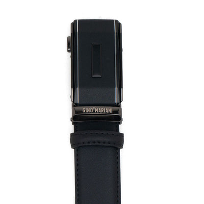 Gino Mariani Filberto Buckle Belt Kulit Pria Black