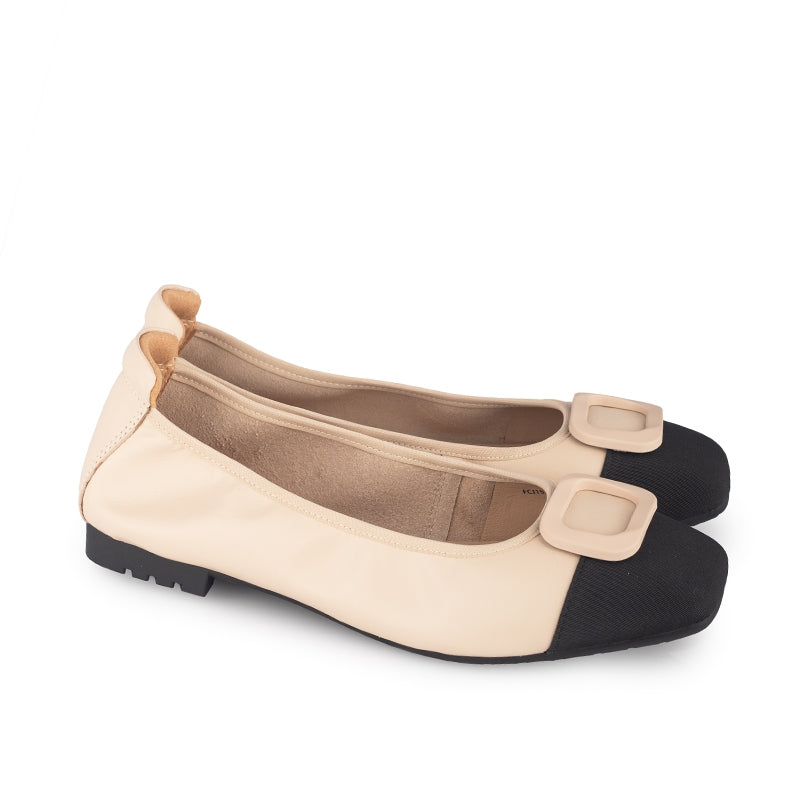Sepatu Ballet Flats Wanita Gino Mariani Ghita Apricot