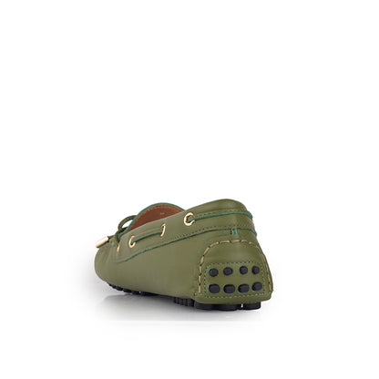 Sepatu Casual Wanita Loafer Moccasin Gino Mariani Ellen Green