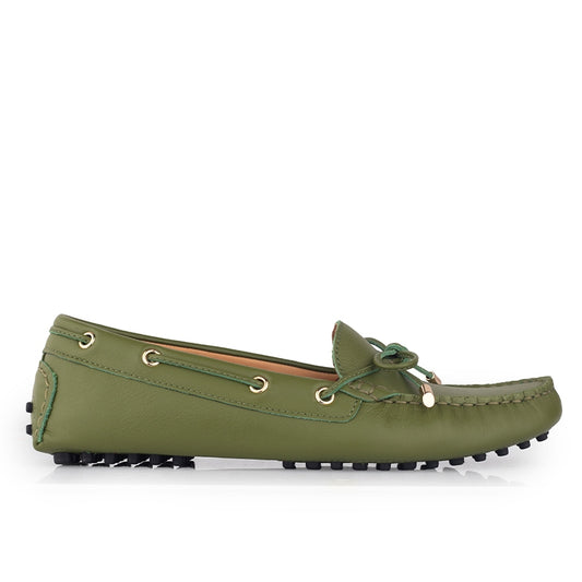Sepatu Casual Wanita Loafer Moccasin Gino Mariani Ellen Green