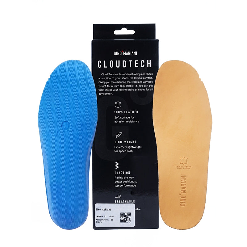 Insole Sepatu Pria & Wanita Kulit Gino Mariani Cloud Tech