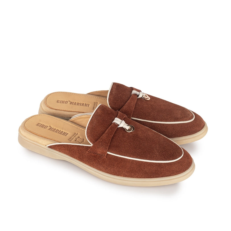 Sepatu Wanita Casual Loafer Gino Mariani Emery 6 Orange Brick