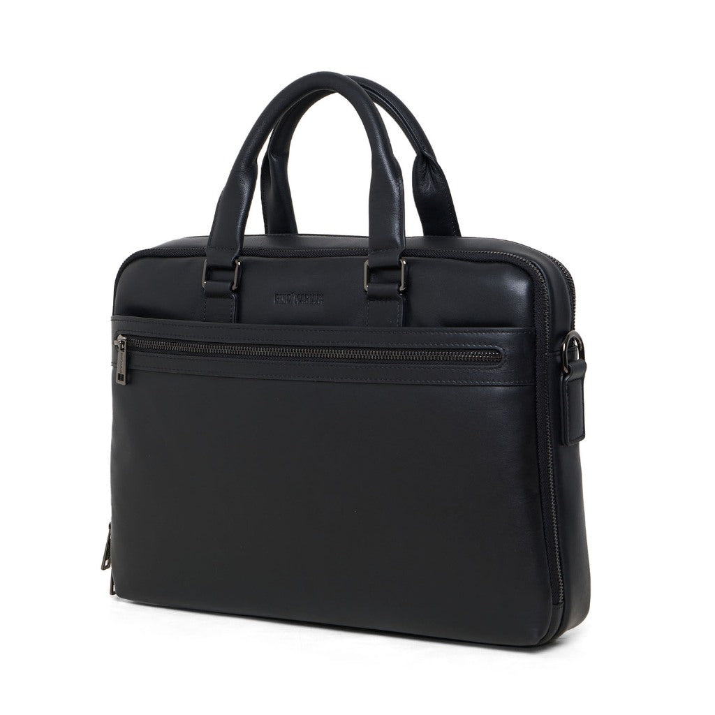 Tas Briefcase Leather Bag Gino Mariani Amerigo Black