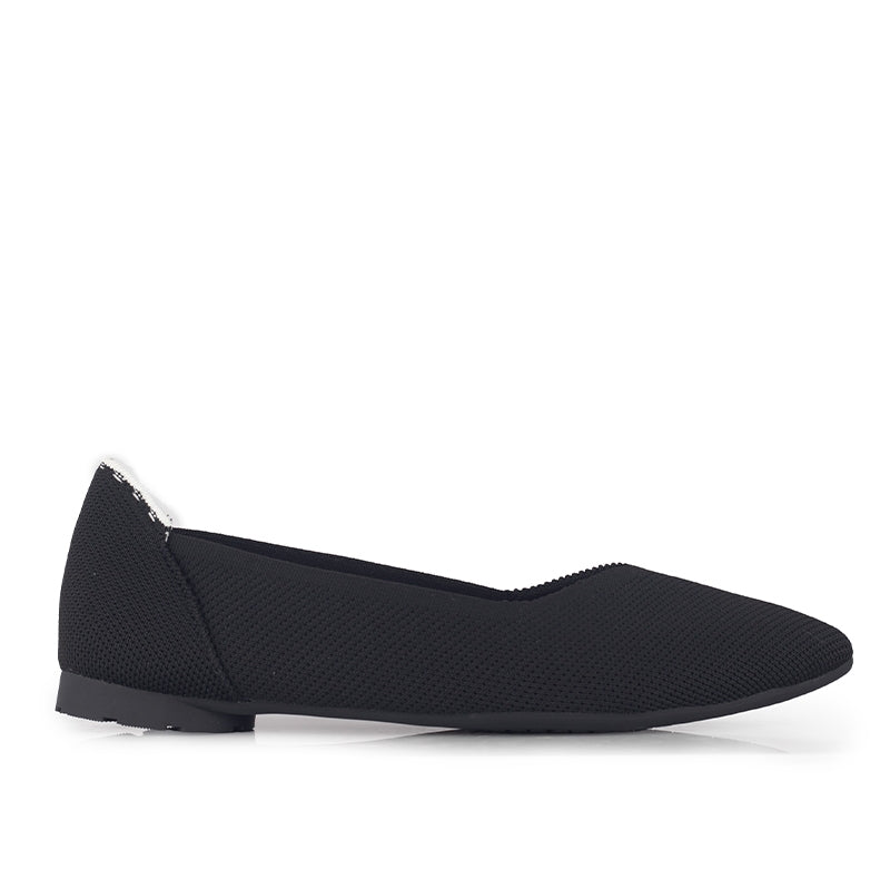 Sepatu Flats Knit Wanita Gino Mariani Gloria Black