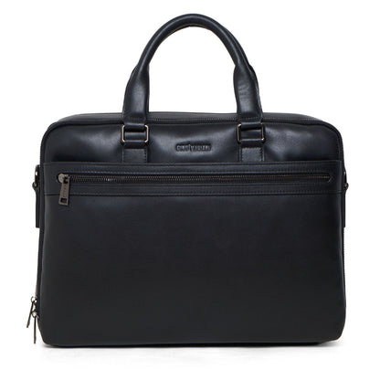 Tas Briefcase Leather Bag Gino Mariani Amerigo Black