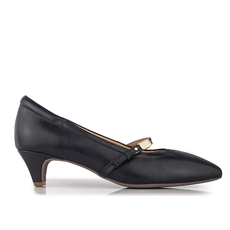 Sepatu Pumps Mary Jane Wanita Hadara Black