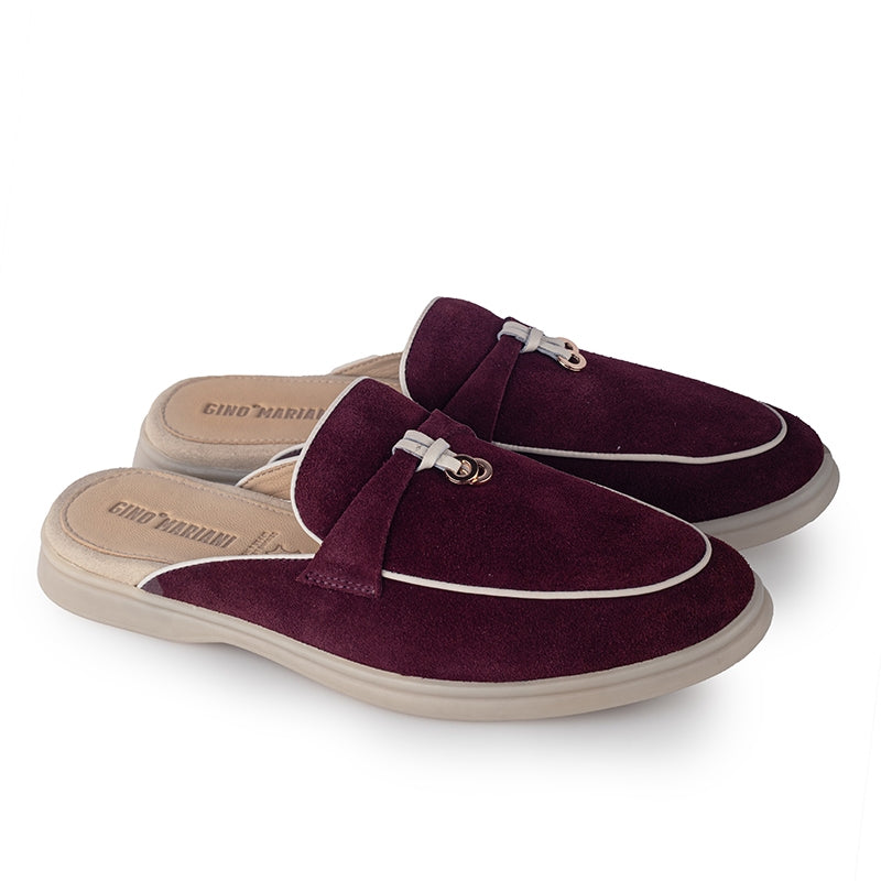 Sepatu Wanita Casual Loafer Gino Mariani Emery 6 Burgundy