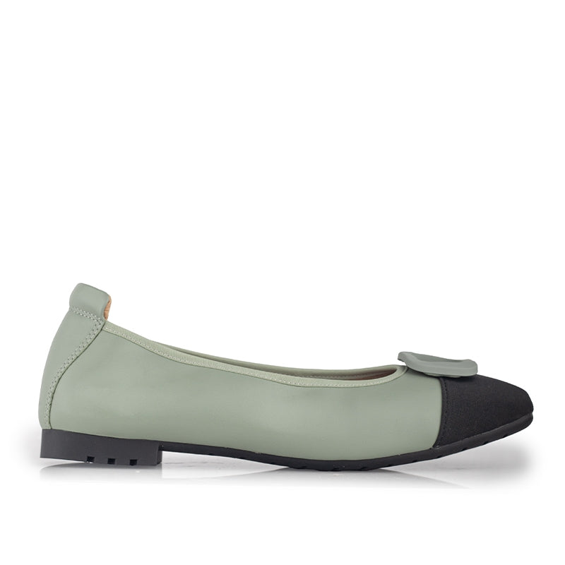 Sepatu Ballet Flats Wanita Gino Mariani Ghita Sage Green