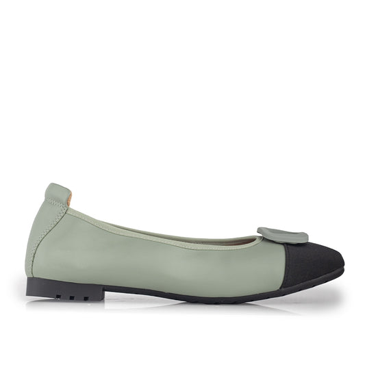 Sepatu Ballet Flats Wanita Gino Mariani Ghita Sage Green