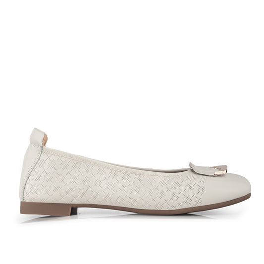 Sepatu Ballet Flats Wanita Gino Mariani Halina Off White