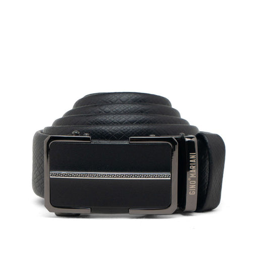 Gino Mariani Feliz Buckle Belt Kulit Pria Black