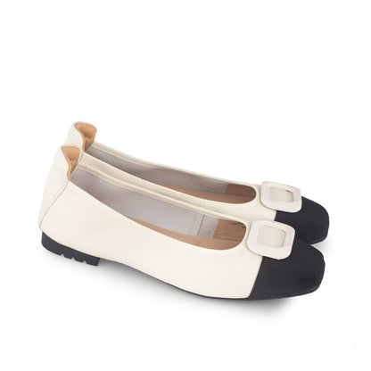 Sepatu Ballet Flats Wanita Gino Mariani Ghita Off White