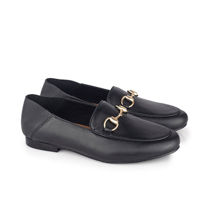 Sepatu Casual Wanita Loafer Moccasin Gino Mariani Eleina Black