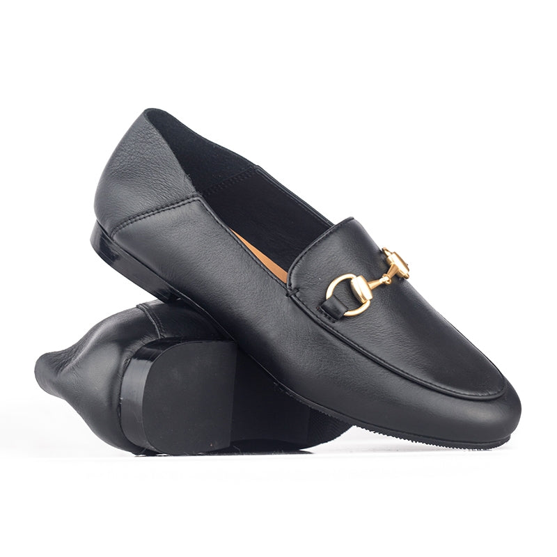 Sepatu Casual Wanita Loafer Moccasin Gino Mariani Eleina Black