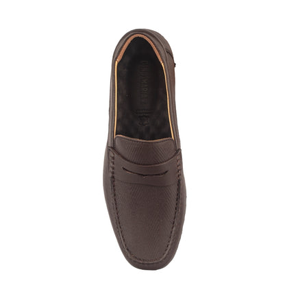 Sepatu Casual Pria Loafer Moccasin Gino Mariani Brogan Brown