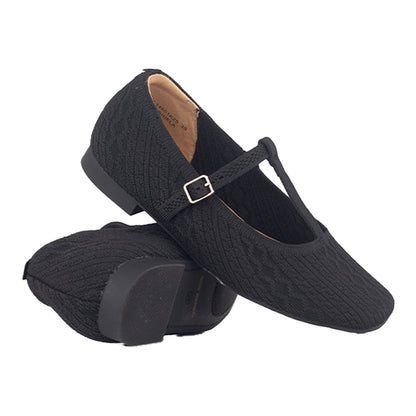 Sepatu Flats Knit Wanita Gino Mariani Gabriela Black