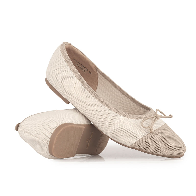Sepatu Flats Knit Wanita Gino Mariani Gladys Khaki