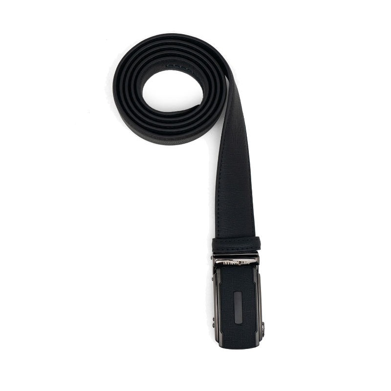 Gino Mariani Fantino Buckle Belt Kulit Pria Black