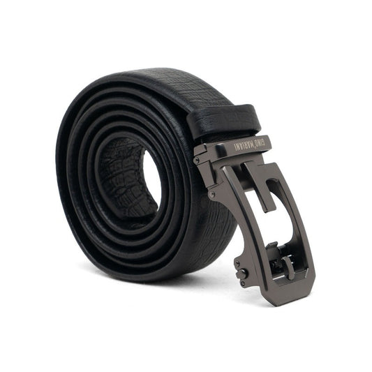 Gino Mariani Fidelio Buckle Belt Kulit Pria Black
