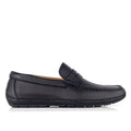Sepatu Casual Pria Loafer Moccasin Gino Mariani Brogan Black