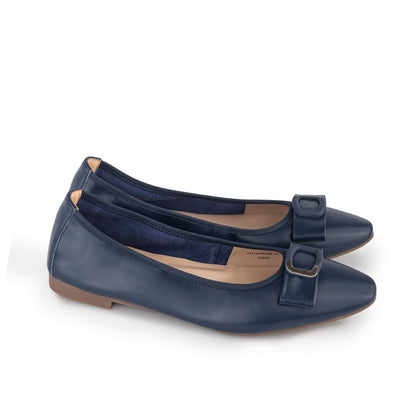 Sepatu Ballet Flats Wanita Gino Mariani Giana Navy
