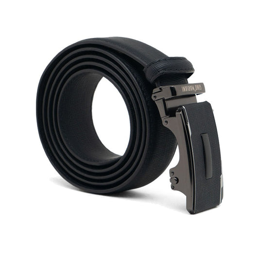 Gino Mariani Fiero Buckle Belt Kulit Pria Black
