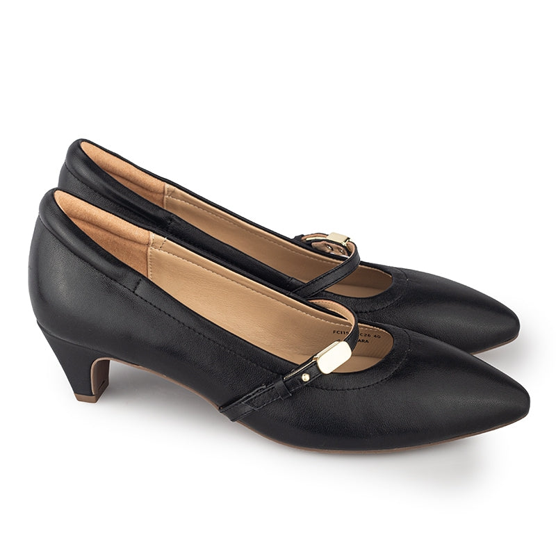 Sepatu Pumps Mary Jane Wanita Hadara Black