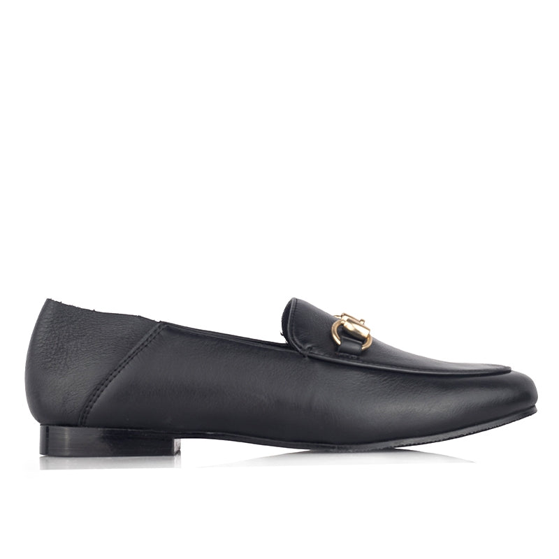 Sepatu Casual Wanita Loafer Moccasin Gino Mariani Eleina Black