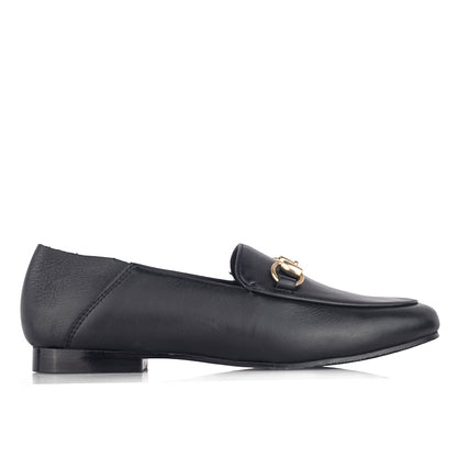 Sepatu Casual Wanita Loafer Moccasin Gino Mariani Eleina Black