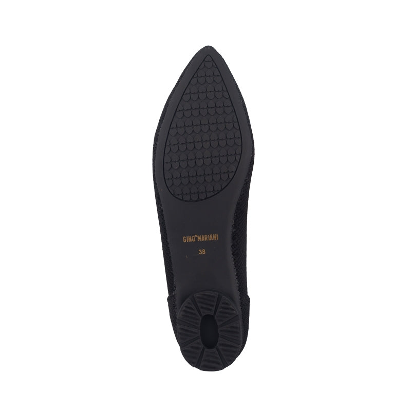 Sepatu Flats Knit Wanita Gino Mariani Gloria Black
