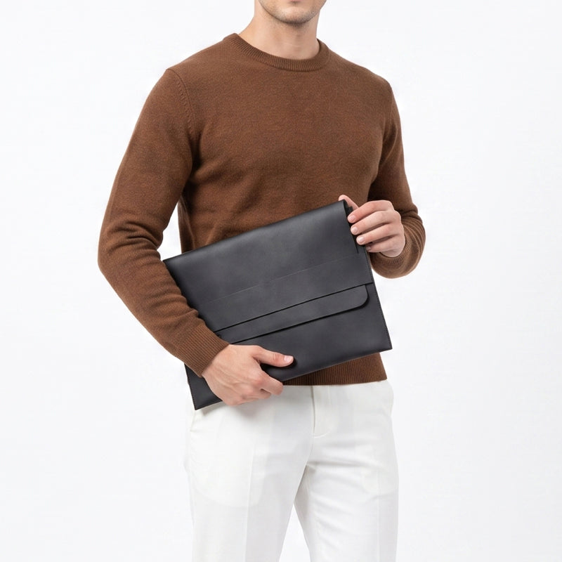 Laptop Sleeve Kulit Gino Mariani Black